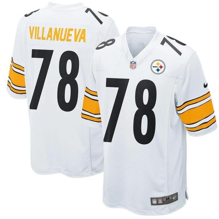 Men Pittsburgh Steelers 78 Alejandro Villanueva Nike White Game NFL Jersey